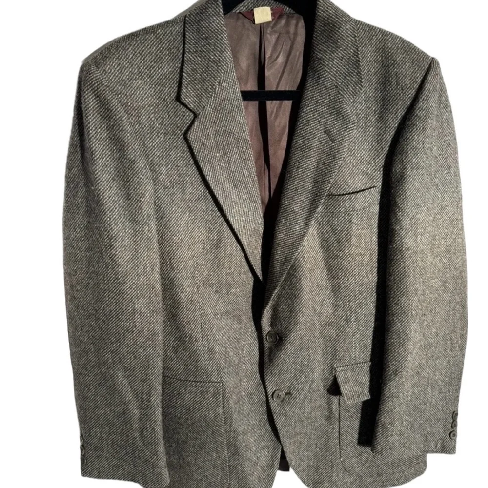 Farah Clothing Co. Men Blazer Jacket‎ Only 2 Buttons Gray Warm Fabric Size 42R